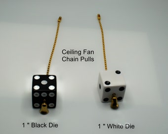 1 inch dice ceiling fan/light chain pull