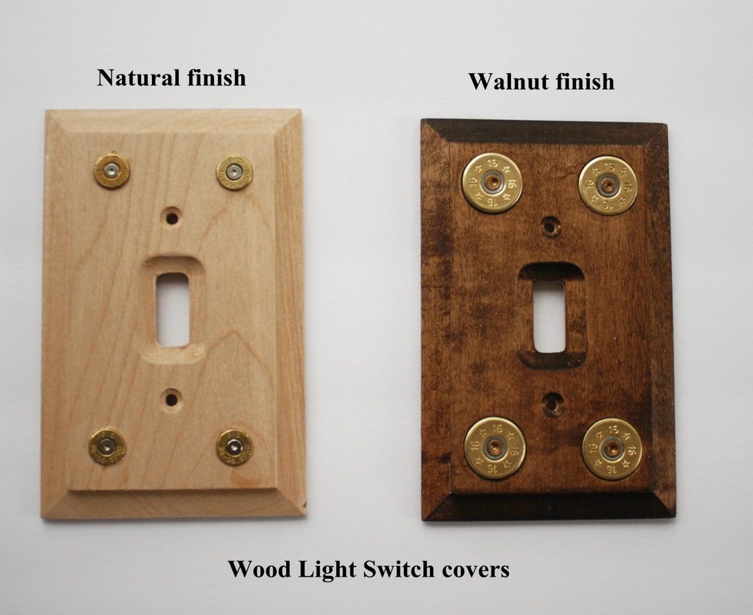 Custom Wood Light Switch Covers W/bullets Etsy