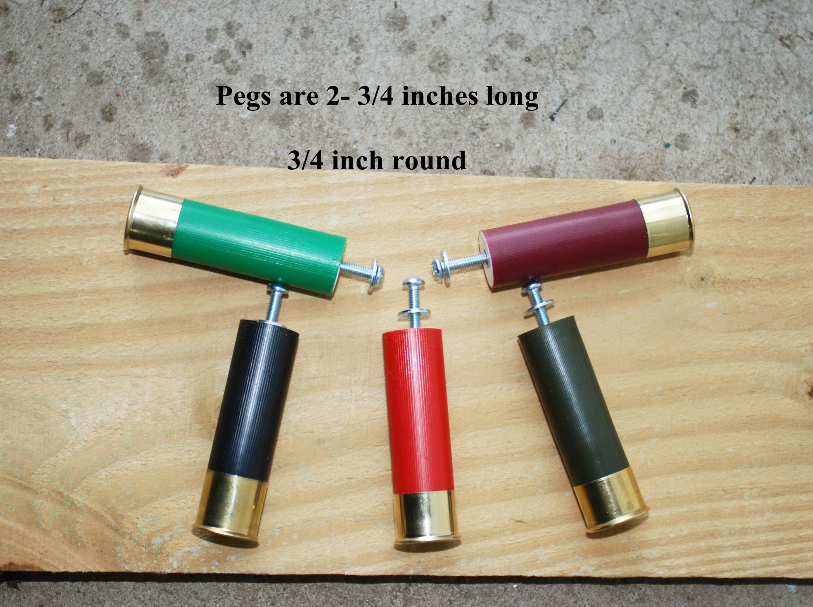 Shotgun Shell Pegs for Hat or Coat Rack in Several Colors Etsy