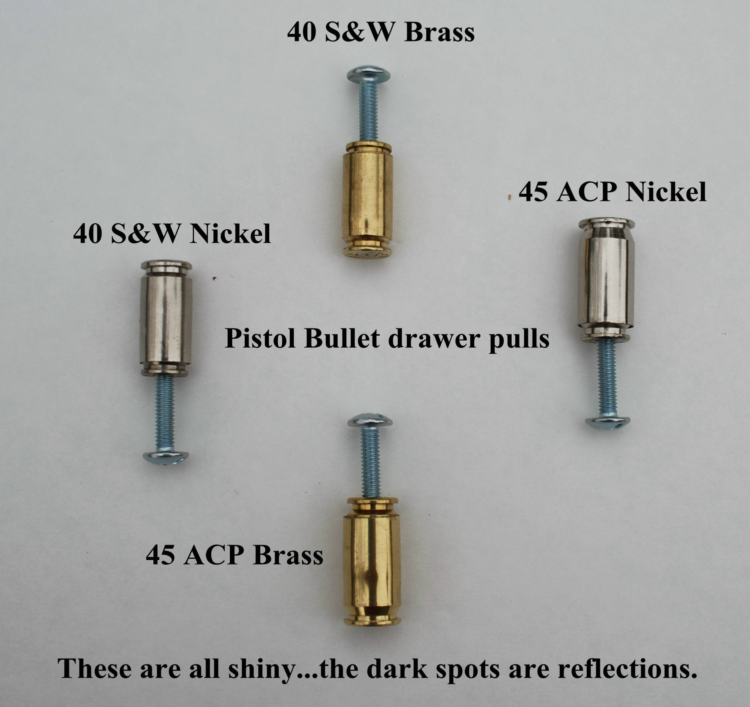 45 Caliber Brass Bullet License Plate Fasteners