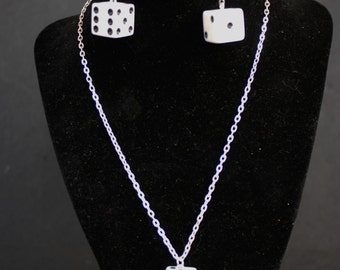 Ladies Las Vegas style Dice Jewelry , earrings and necklaces