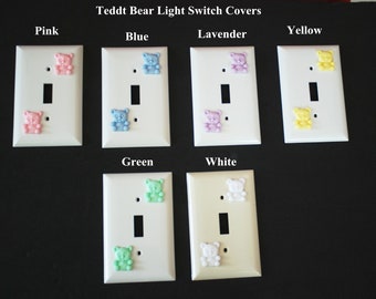 Teddy Bear Light Switch Covers in 6 different colors