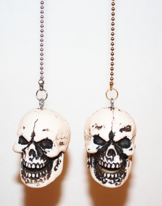 Skull Ceiling Fan Light Pull Chain Or Paperweight Unique