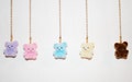 Fuzzy Teddy Bear ceiling fan/light pull chains