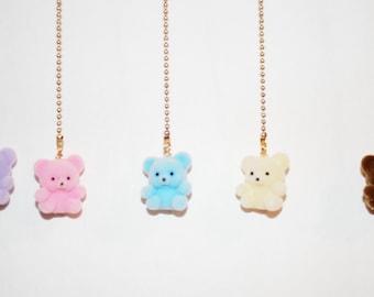 Fuzzy Teddy Bear ceiling fan/light pull chains