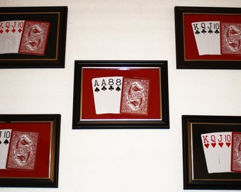 Unique Poker Hand Wall Art / Poker cards
