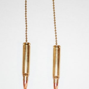 Handcrafted 243 bullet chain pull or necklace or key chain