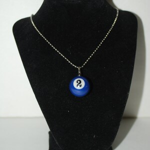 Handcrafted Pool Ball Necklace image 4