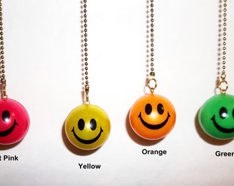 Smiley Faces Ceiling Fan or Light chain pull Handcrafted