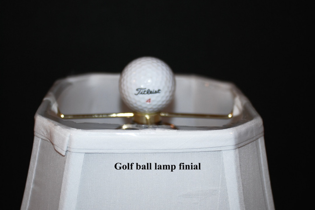 Handcrafted Golf Ball Lamp Shade Finial Made From Real Golf Ball Etsy