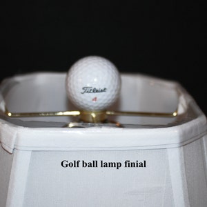 Handcrafted Golf Ball Lamp Shade Finial made from real Golf Ball
