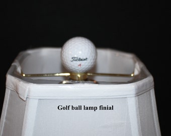 Handcrafted Golf Ball Lamp Shade Finial made from real Golf Ball