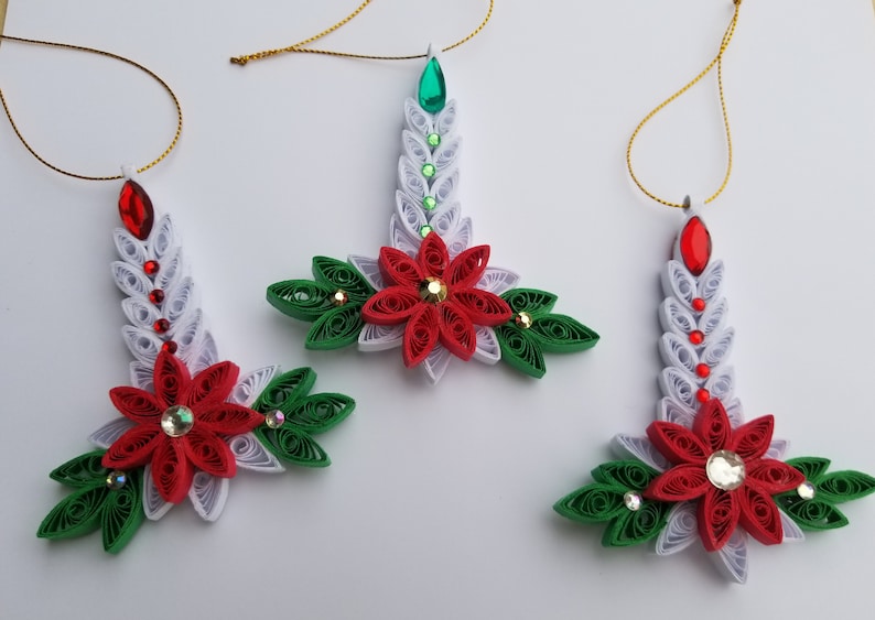 Ornements de papier Quilling Noël Etsy