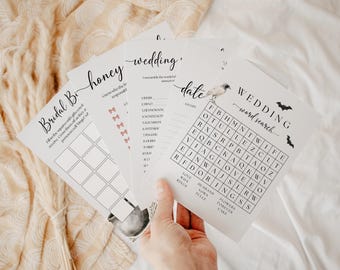 Boho Halloween Bridal Shower Games, Witchy Hen Party Printables (Digital Download) B-002