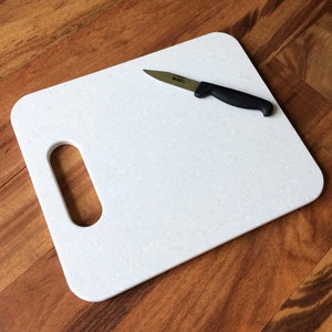 Corian Cutting Board, Charcuterie Board, Trivet, White Corian, Solid Surface, Cheese Tray, Cheese Board, Dishwasher safe image 1