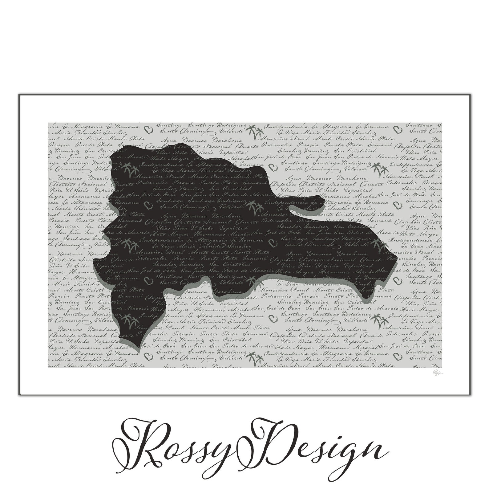 Dominican Republic Map With Provinces, Digital Printable File ...