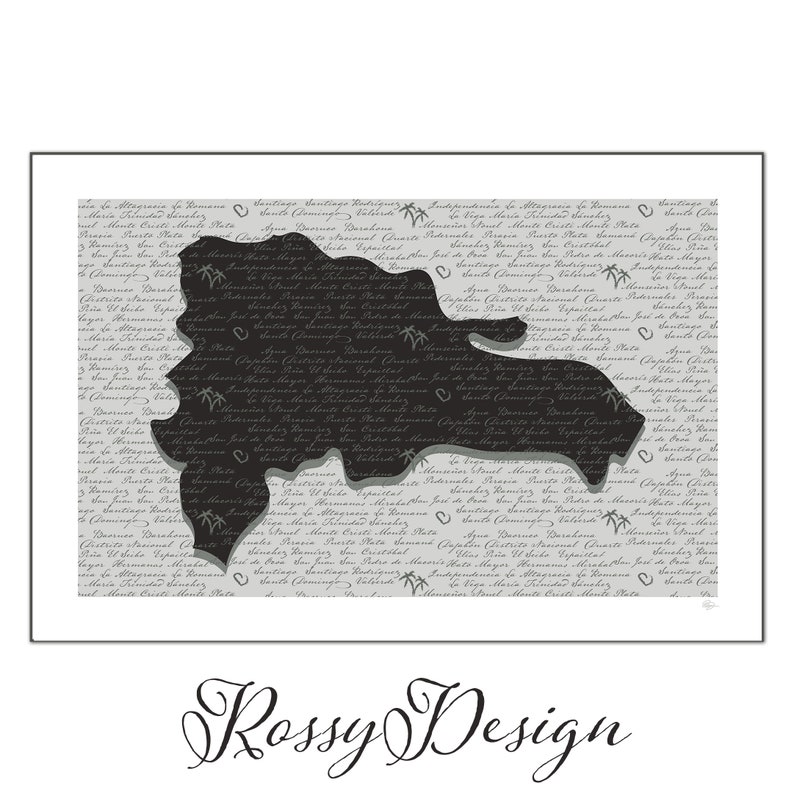 Dominican Republic Map With Provinces, Digital Printable File ...