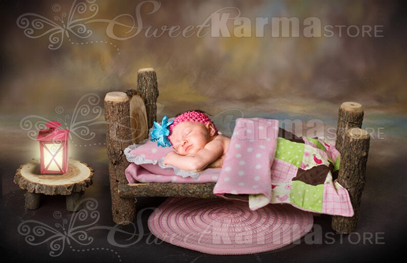 Real Wood Unique Newborn Baby / Doll Log Bed Photo Photography Etsy