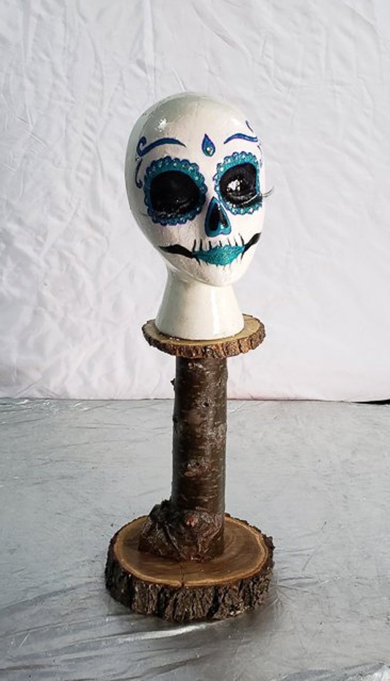 Custom Sugar Skull display Stand Not Included Foam Head | Etsy