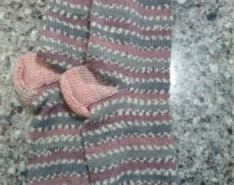 Hand knitted wool socks