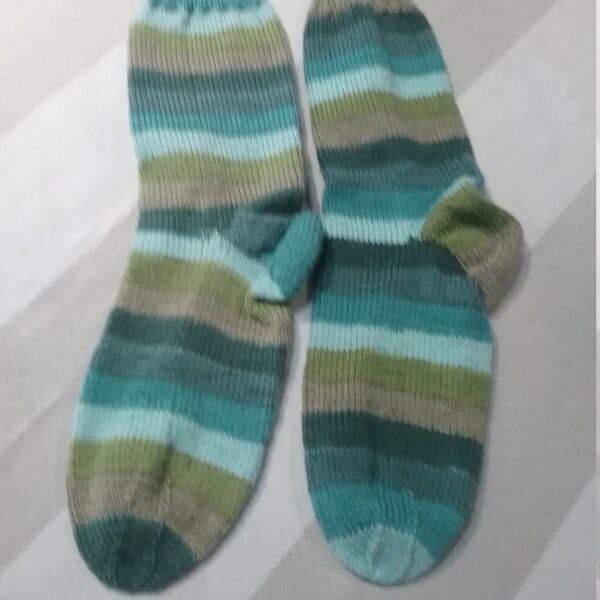 Hand knitted wool socks