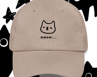 Black cat, Sleepy cat, Black Cat Dad Hat, Cat Mom, Cat Dad, Cat Mom Gift, Cat Dad Gift, Cat lover gift, Cat Dad Hat, i love my cat, unisex
