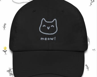 Gray cat, Happy cat, Gray Cat Dad Hat, Cat Mom, Cat Dad, Cat Mom Gift, Cat Dad Gift, Cat lover gift, Cat Dad Hat, gray tabby cat, unisex