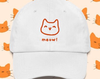 Orange cat, Happy cat, Orange Cat Dad Hat, Cat Mom, Cat Dad, Cat Mom Gift, Cat Dad Gift, Cat lover gift, Cat Dad Hat, i love my cat, unisex