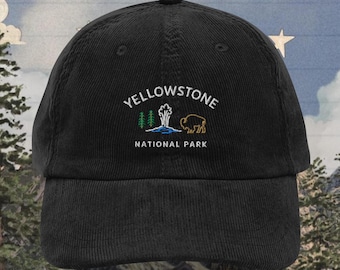 Yellowstone hat, hiking hat, old faithful, camping hat, gift for hikers, granola girl gift, gift for campers, camping, gifts for adventurous
