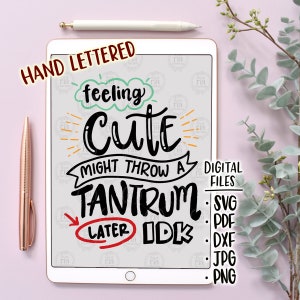 Sentirse lindo, lindo divertido humor peculiar recién nacido nuevo bebé niños pequeños, archivos digitales, svg, dxf, pdf, jpg, png, calcomanías de vinilo diy, imprimibles