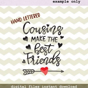 Vettern zu machen, die besten Freunde, nette Spaß Liebe Pfeil handlettering digitalen Schnitt-Dateien, SVG, DXF, studio3-sofort-Download, Abziehbilder