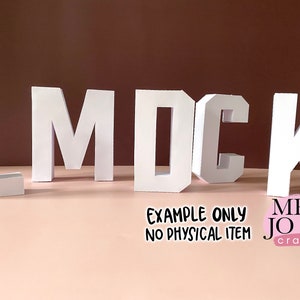 10 Höhe BIG 3D Alphabet Buchstaben A-Z digitaler Download Schnitt Dateien, SVG Vorlage für Cricut, DIY Handwerk Bild 5