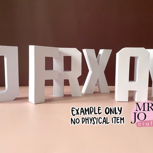 10 height BIG 3D alphabet letters A-Z digital download cut files, SVG template for Cricut, DIY craft image 6