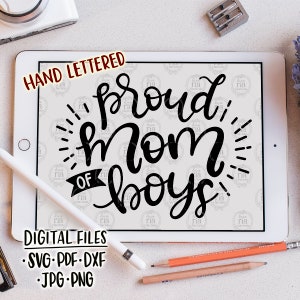 Orgullosa mamá de niños, mamá vida maternidad Día de la madre madre hijo idea de regalo archivos digitales, svg, dxf, pdf, jpg, png, calcomanías de vinilo diy, imprimibles