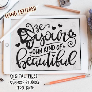Seja o seu próprio tipo de arquivos digitais lindos e positivos com citações de borboletas, SVG, DXF, studio3, jpg, png download instantâneo, imprimível