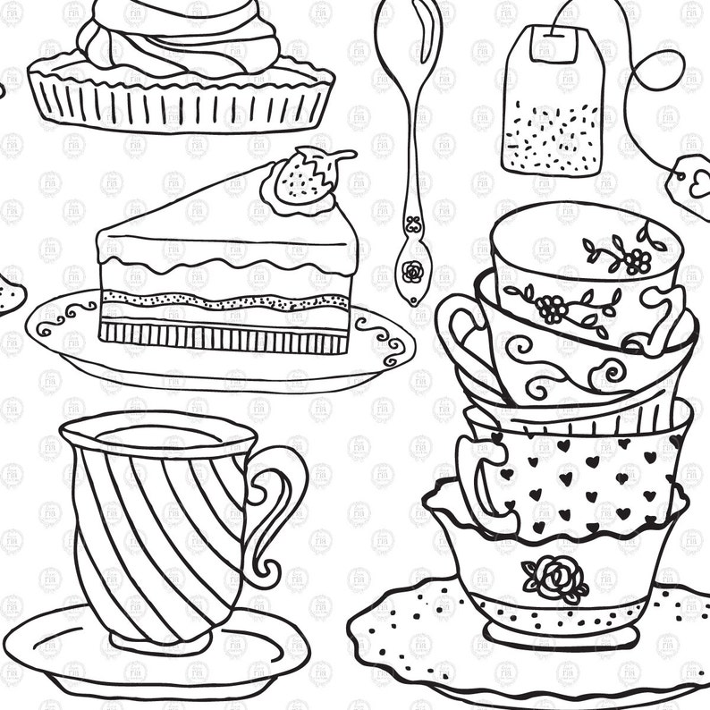High Tea S Middags Theetijd Theepot Theekopjes Taart Etsy