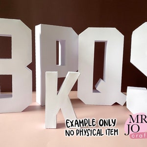 10 height BIG 3D alphabet letters A-Z digital download cut files, SVG template for Cricut, DIY craft image 8