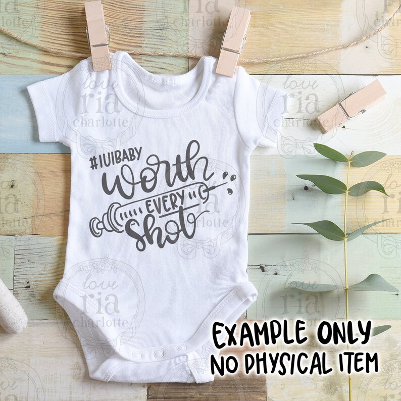 Worth every shot hashtag IUI baby newborn new baby shower Etsy