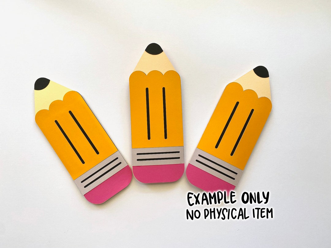 Pencil Gift Card Holder SVG Template, School Students Class Thank You Teachers' Day Appreciation