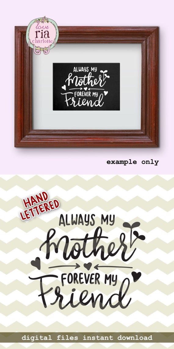 Always mother forever friend mum Mothers Day gift idea Etsy