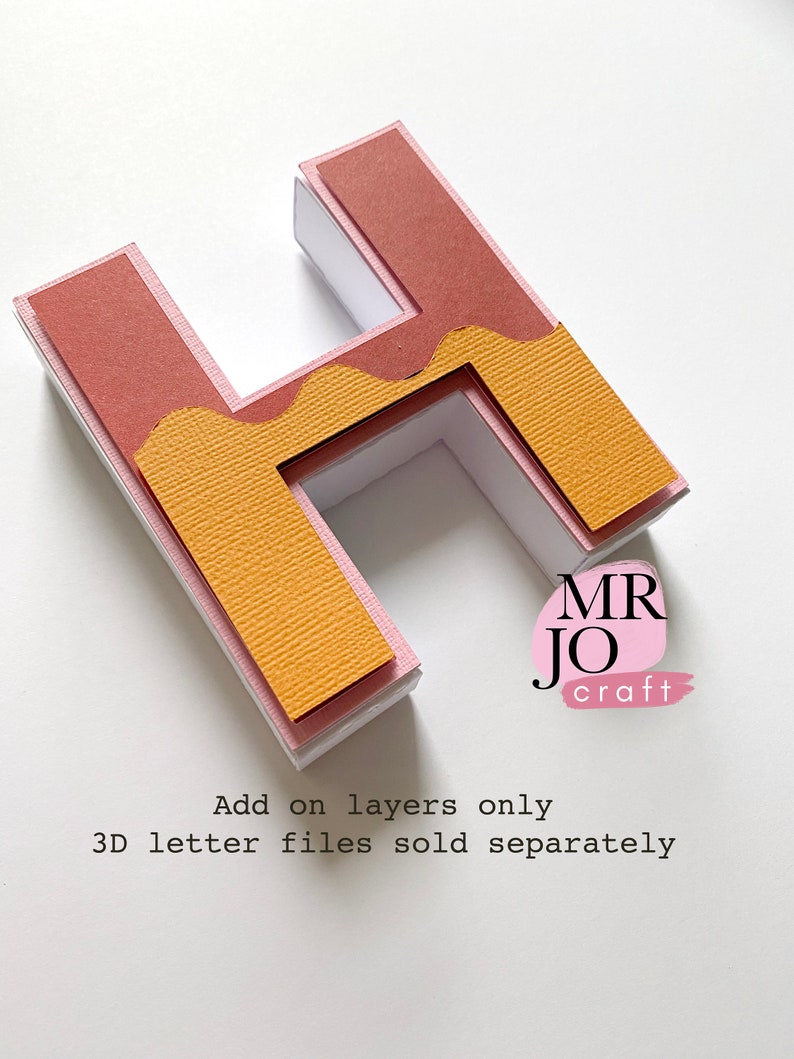 Add on Layers Only for 3D Alphabet A-Z Letters Template Digital ...