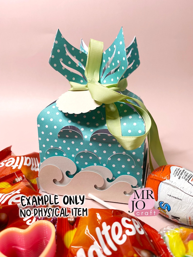 Mermaid Tail Favor Box SVG Template Girl Girls Birthday Party - Etsy