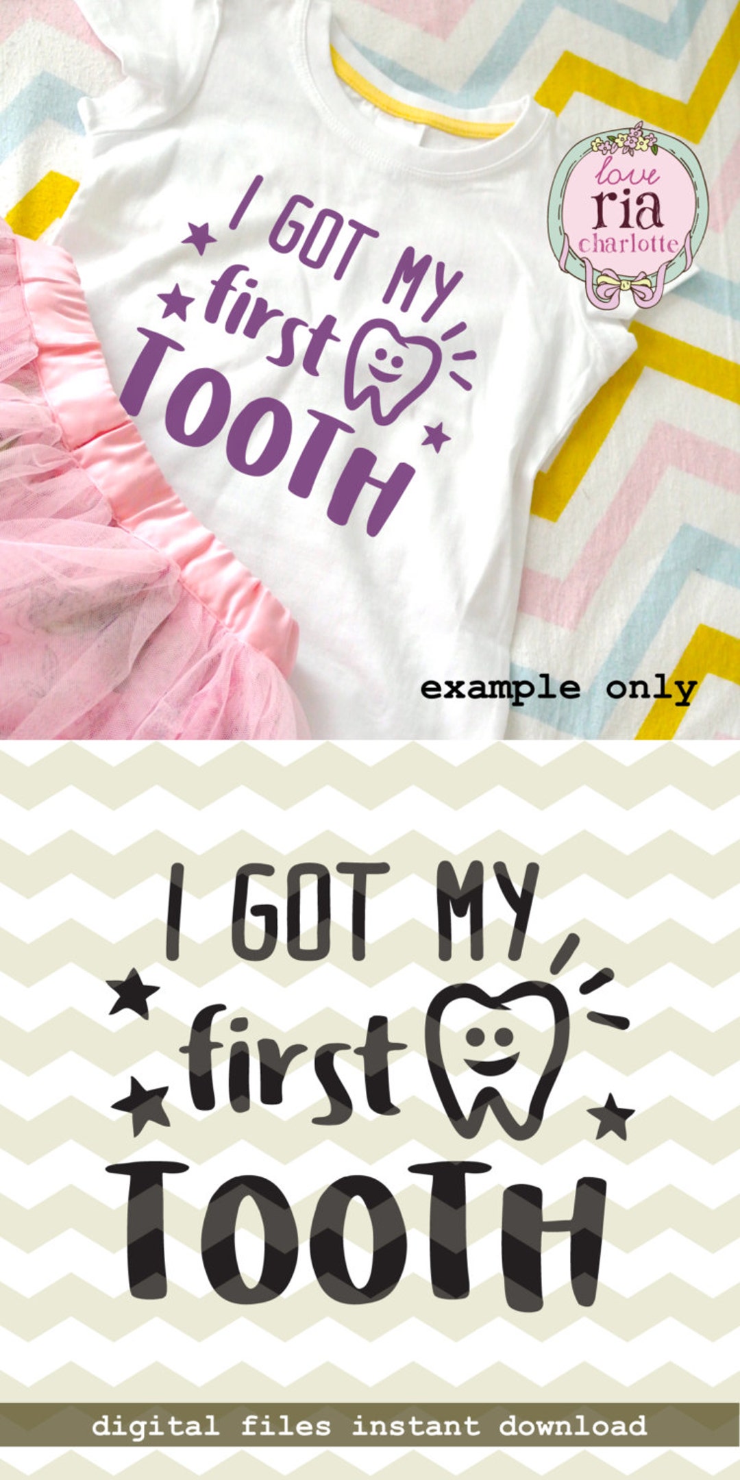 I Got My First Tooth, Cute Baby's 1st Tooth Milestone Digital Cut Files