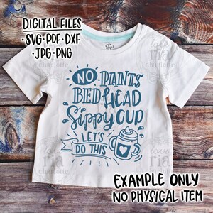 Sin pantalones cama cabeza taza para sorber, divertido bebé niño niños mamá vida archivos digitales, SVG, DXF, studio3, jpg, png, calcomanías de vinilo diy, imprimibles