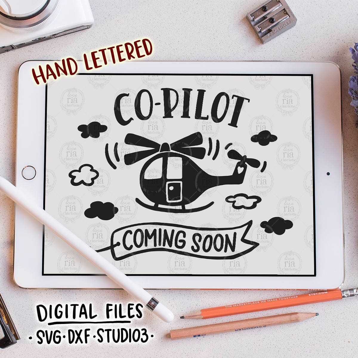 Download Co-pilot coming soon cute baby boy brother announcement | Etsy