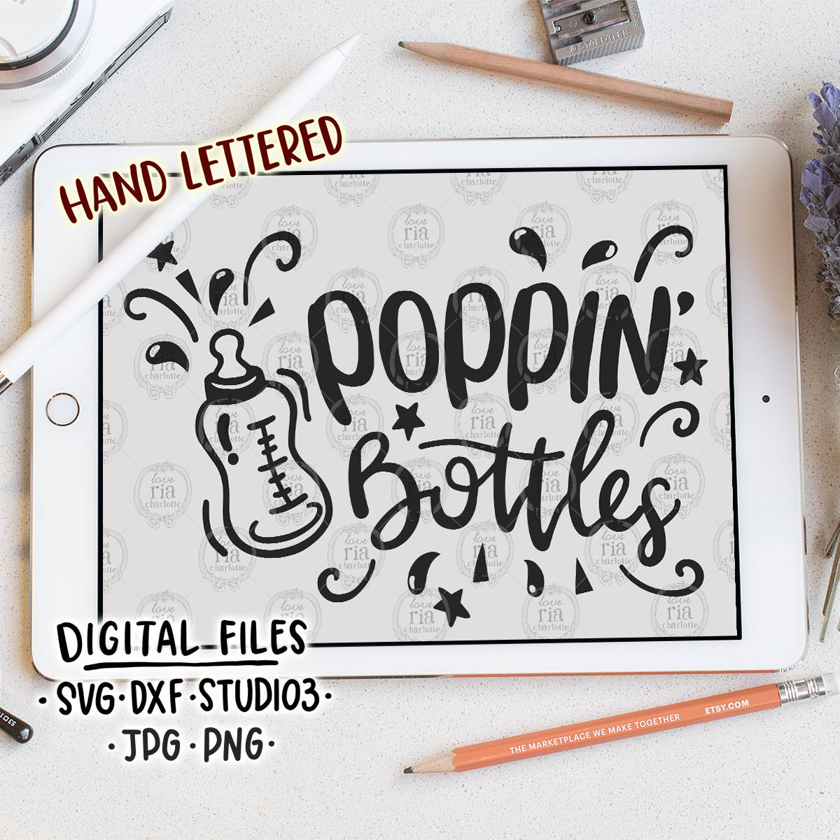 Poppin bottles fun baby milk bottle party celebration digital Etsy