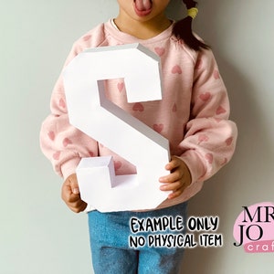 10" hoogte GROTE 3D Alfabetletters A-Z digitale download gesneden bestanden, SVG sjabloon voor Cricut, DIY ambacht