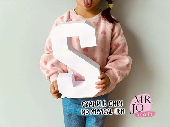 10" height BIG 3D alphabet letters A-Z digital download cut files, SVG template for Cricut, DIY craft