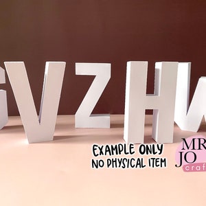10 height BIG 3D alphabet letters A-Z digital download cut files, SVG template for Cricut, DIY craft image 4