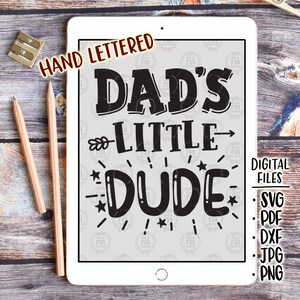 Papa's kleine kerel, schattige leuke eigenzinnige vader en zoon, vader & babyjongen digitale gesneden bestanden, svg, dxf, pdf, jpg, png, diy vinyl stickers, afdrukbaar